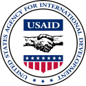 A logo of the US Agency for International Development