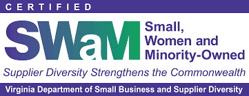 A certification seal of the Virginia Department of Small Business and Supplier Diversity